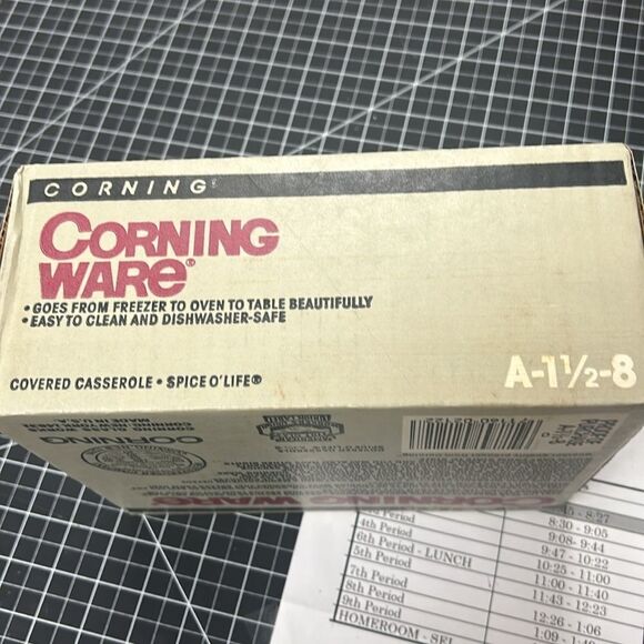 NIB Corning Ware Covered Casserole Spice O’Life A-1 1/2-8 Cottage Core Grandma C - Picture 4 of 6